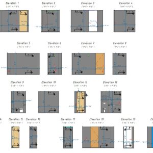 CAD Fassadenzeichnungen mit Maßen für Bauprojekte