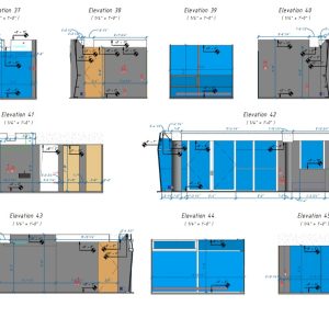 CAD Fassadenzeichnungen mit Maßen für Bauprojekte