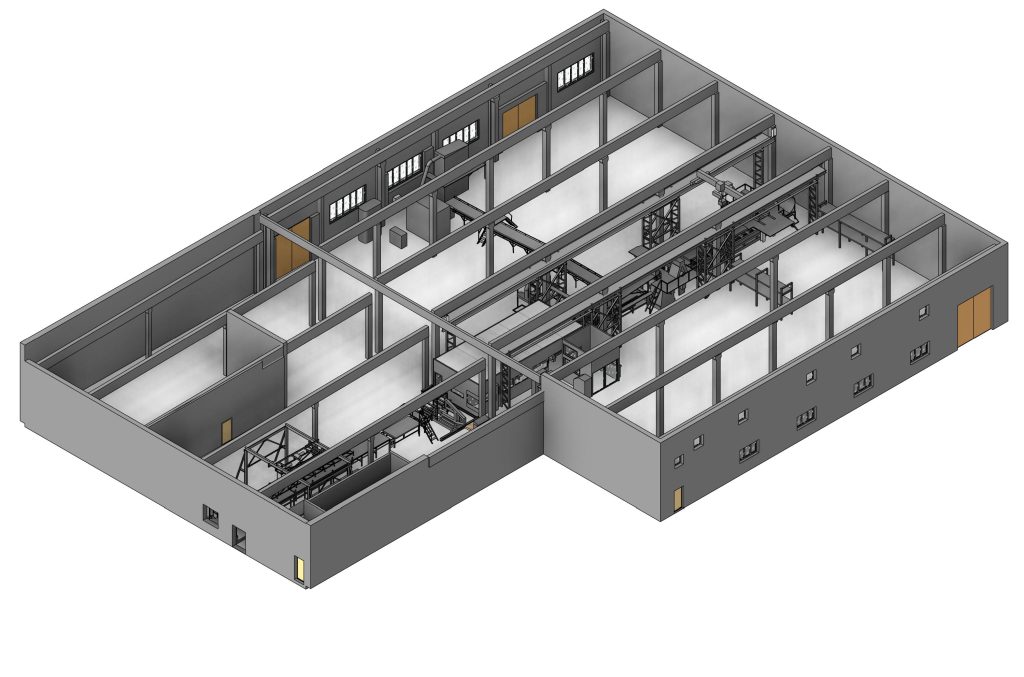 Existing-condition BIM model for ore processing plant upgrade