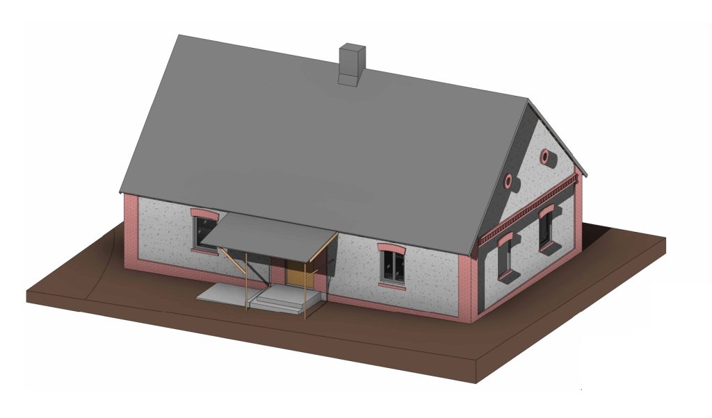 Model 3D budynku wykonany w ramach inwentaryzacji budowlanej