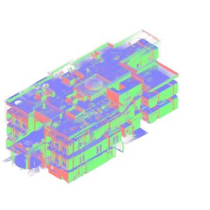 Point cloud to BIM modeling workflow result