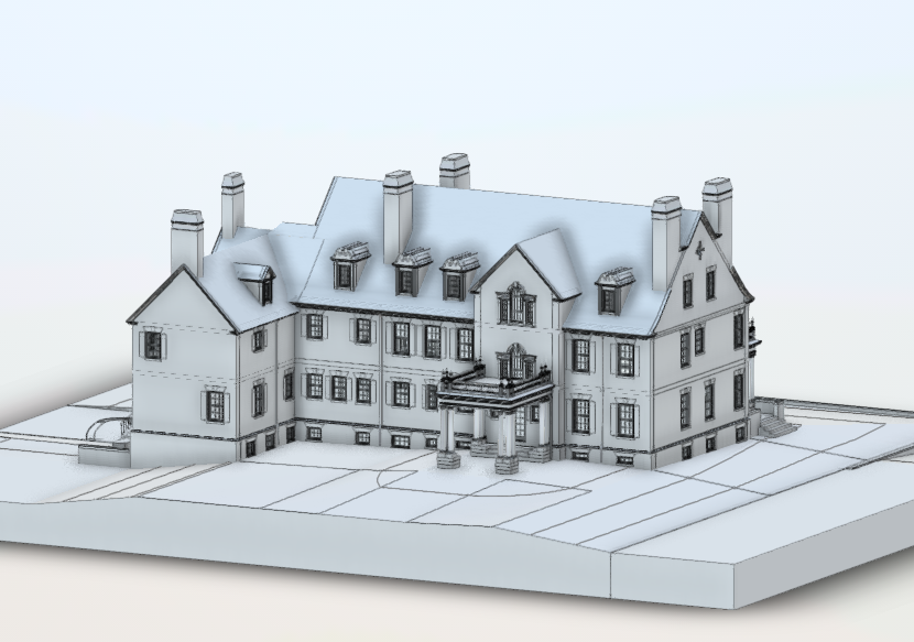 H1 3D Laser Scanning and Detailed BIM Modeling of a Historic Mansion in Connecticut