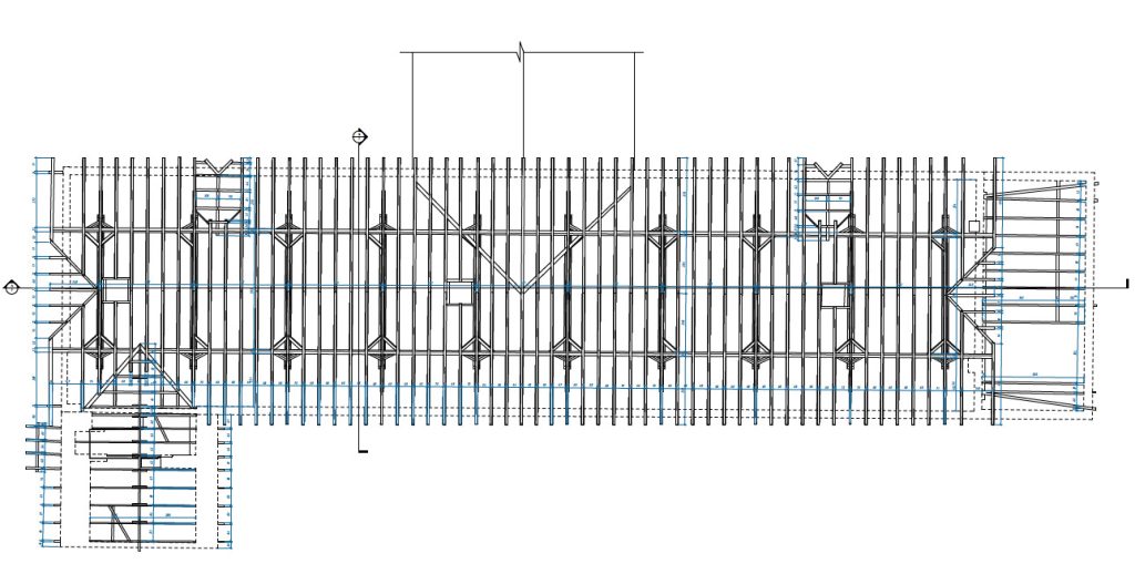 dokumentacja architektoniczna budynku przemysłowego wykonana z chmury punktów