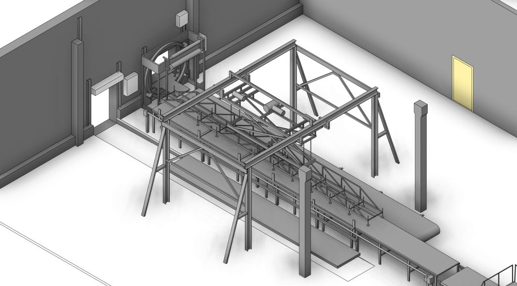 reverse engineered quarry plant equipment integrated into bim model of mining site infrastructure