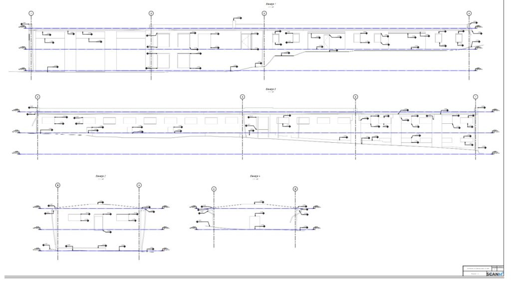 Elewacje opracowane na podstawie chmury punktów