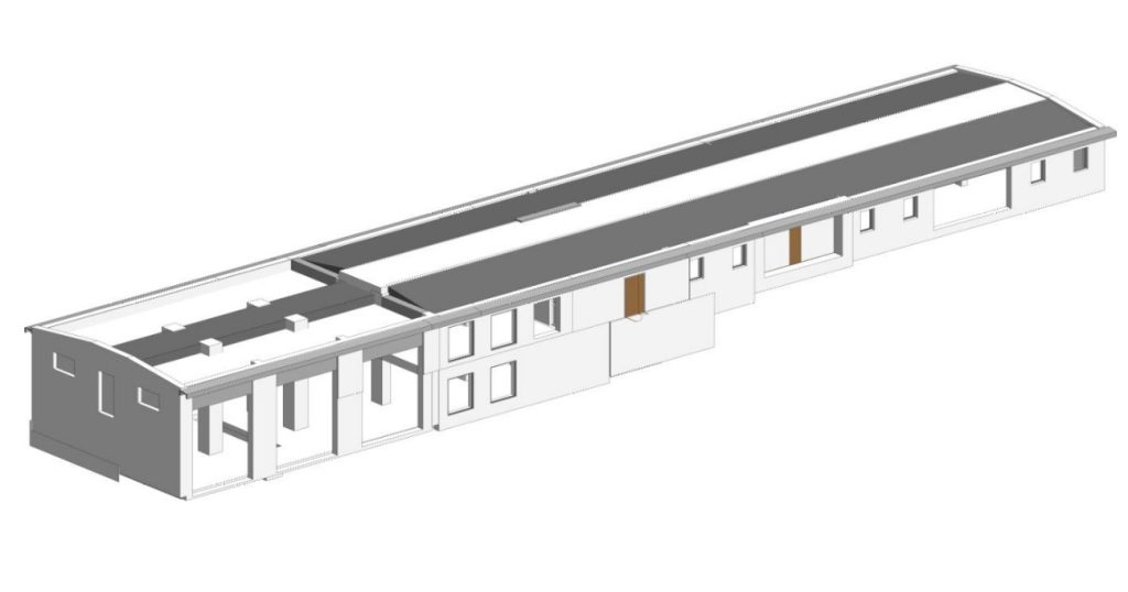 Model 3D budynku przygotowany do dalszych prac projektowych