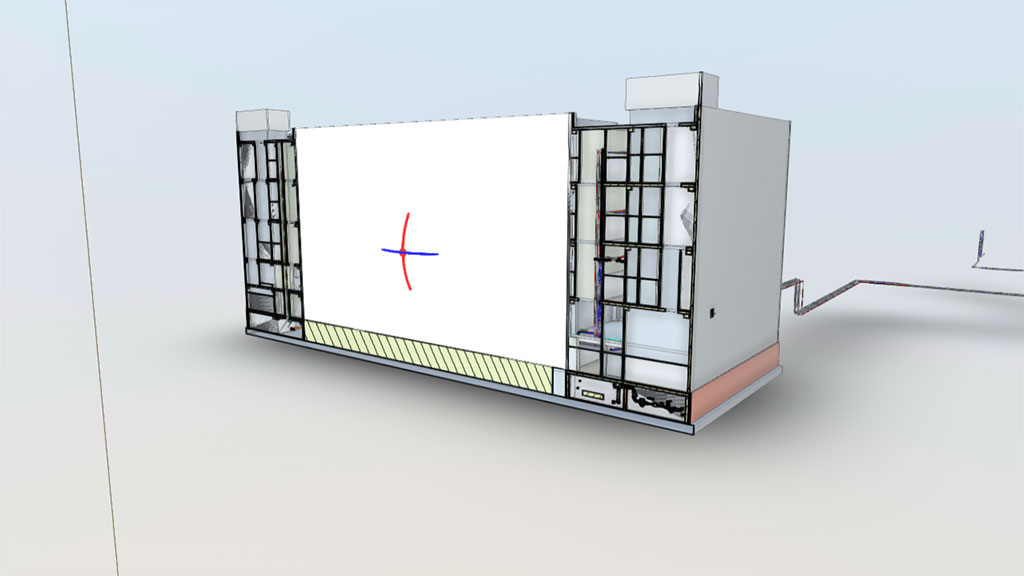 Revit sectional drawing developed for coordinated building documentation