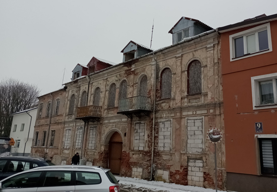 Kamienica w Łomży przed wykonaniem szczegółowej inwentaryzacji architektonicznej 3D