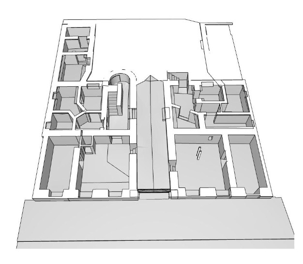 Model 3D BIM kamienicy w Łomży opracowany na podstawie chmury punktów