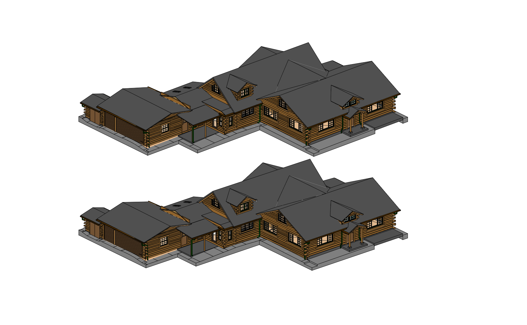 LOD 500 3D model of the timber frame house created from laser scanning data