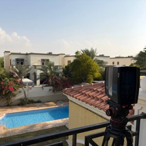 On-site 3D laser scanning of an existing building in UAE