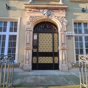 Rysunek CAD detalu wejścia wykonany na podstawie chmury punktów