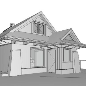 Dokładny model BIM tradycyjnego domu drewnianego