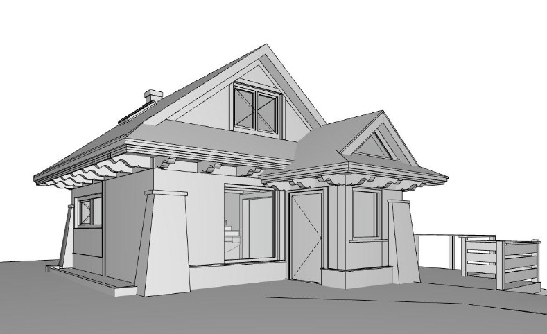 Dokładny model BIM tradycyjnego domu drewnianego