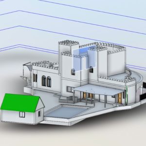 Section model of residential villa created from 3D laser scanning data