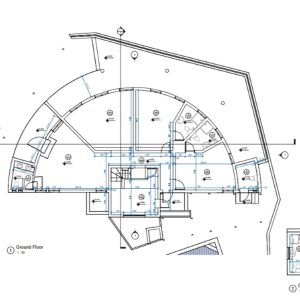 Floor plan of residential villa in Hatta prepared from laser scanning data
