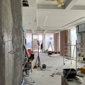 Skanowanie wnętrza restauracji w stanie deweloperskim w Yacht Park Gdynia