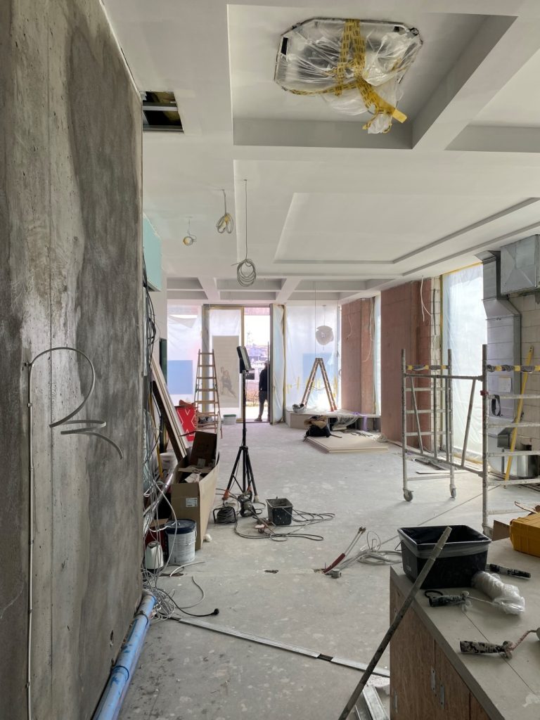 Skanowanie wnętrza restauracji w stanie deweloperskim w Yacht Park Gdynia