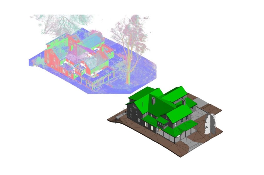 Point cloud to IFC BIM model workflow for an existing building