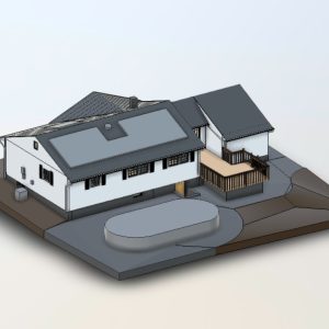 Revit model of the residential house in New Jersey created from point cloud data