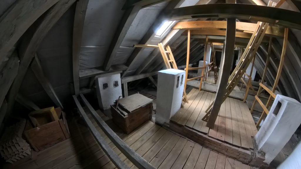Poddasze Domu Pomocy Społecznej zinwentaryzowane metodą skanowania laserowego
