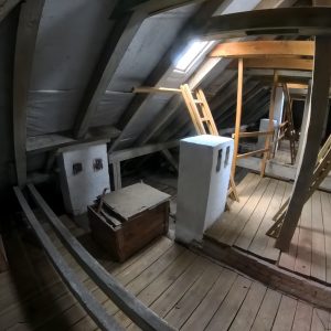 Poddasze Domu Pomocy Społecznej zinwentaryzowane metodą skanowania laserowego