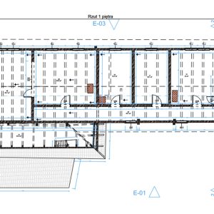 Rzut kondygnacji domu w Zakopanem wykonany na podstawie skanowania laserowego 3D