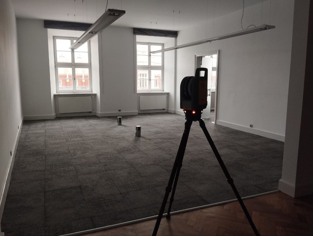 3D laser scanning of an existing floor for flatness and levelness survey
